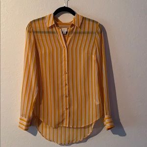 Yellow with Stripe Button Down